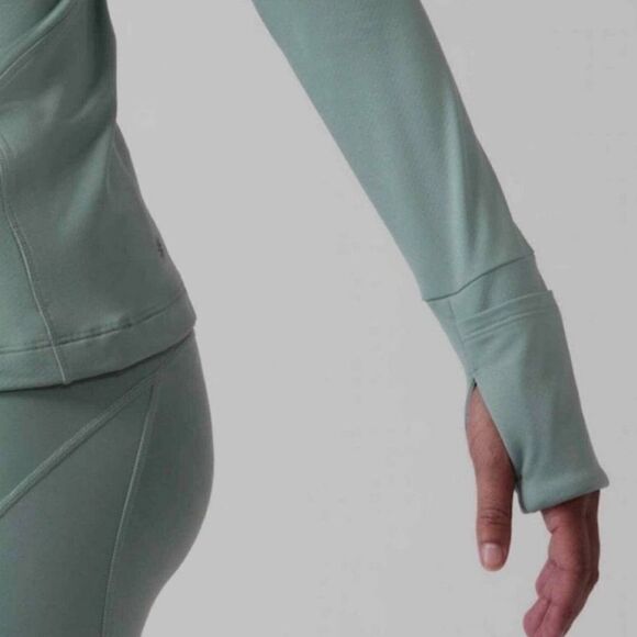 Athleta Whistler Half Zip Top Green - Picture 10 of 11